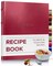 Gallery Leather Recipe book to write your own recipes - 3 Ring Recipe Binder With Protective Plastic Sleeves, Blank Cards, 25 Pocket Pages and Ivory Cards, Refillable - 9.25 x 8 "